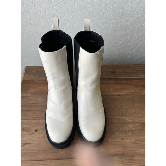 ShuShop Women's Off White Lug Sole Bootie Size 7.5 NEW - Picture 10 of 11